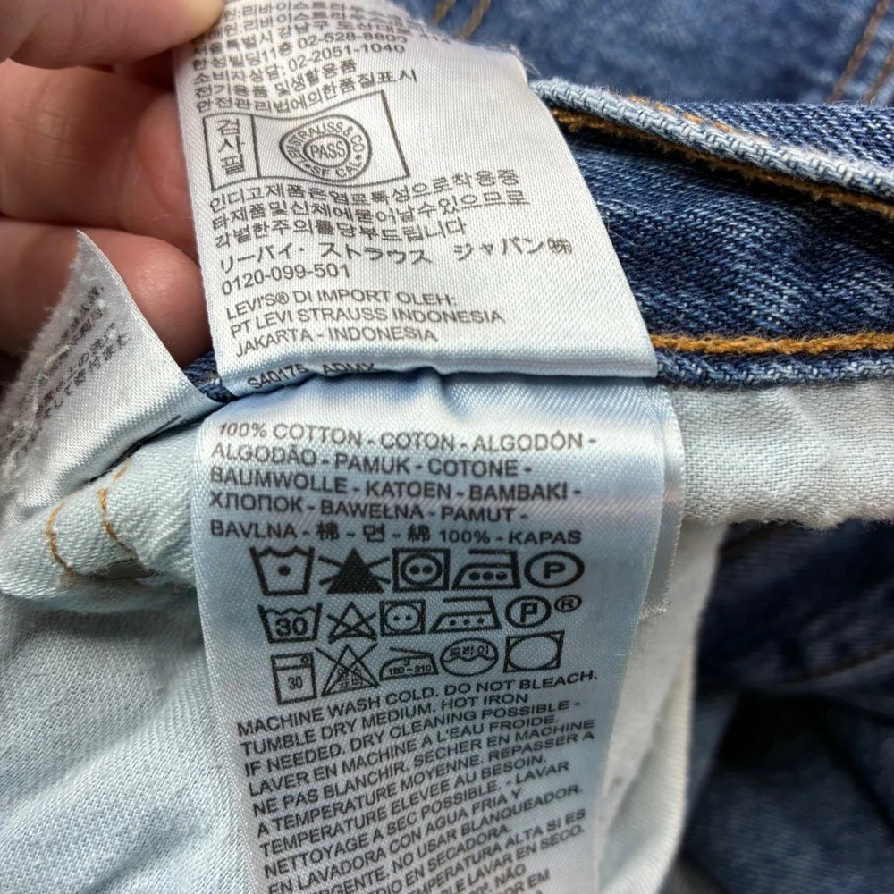 Levis 501 Original Fit Mens Jeans Blue Denim Straight Leg W38 L29 00501-0194